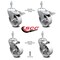 Service Caster 4 Inch Semi Steel Wheel Swivel 1/2 Inch Stem Caster Total Lock Brake SCC, 2PK SCC-TSTTL20S414-SSS-M1015-2-S-2 - alternate 1